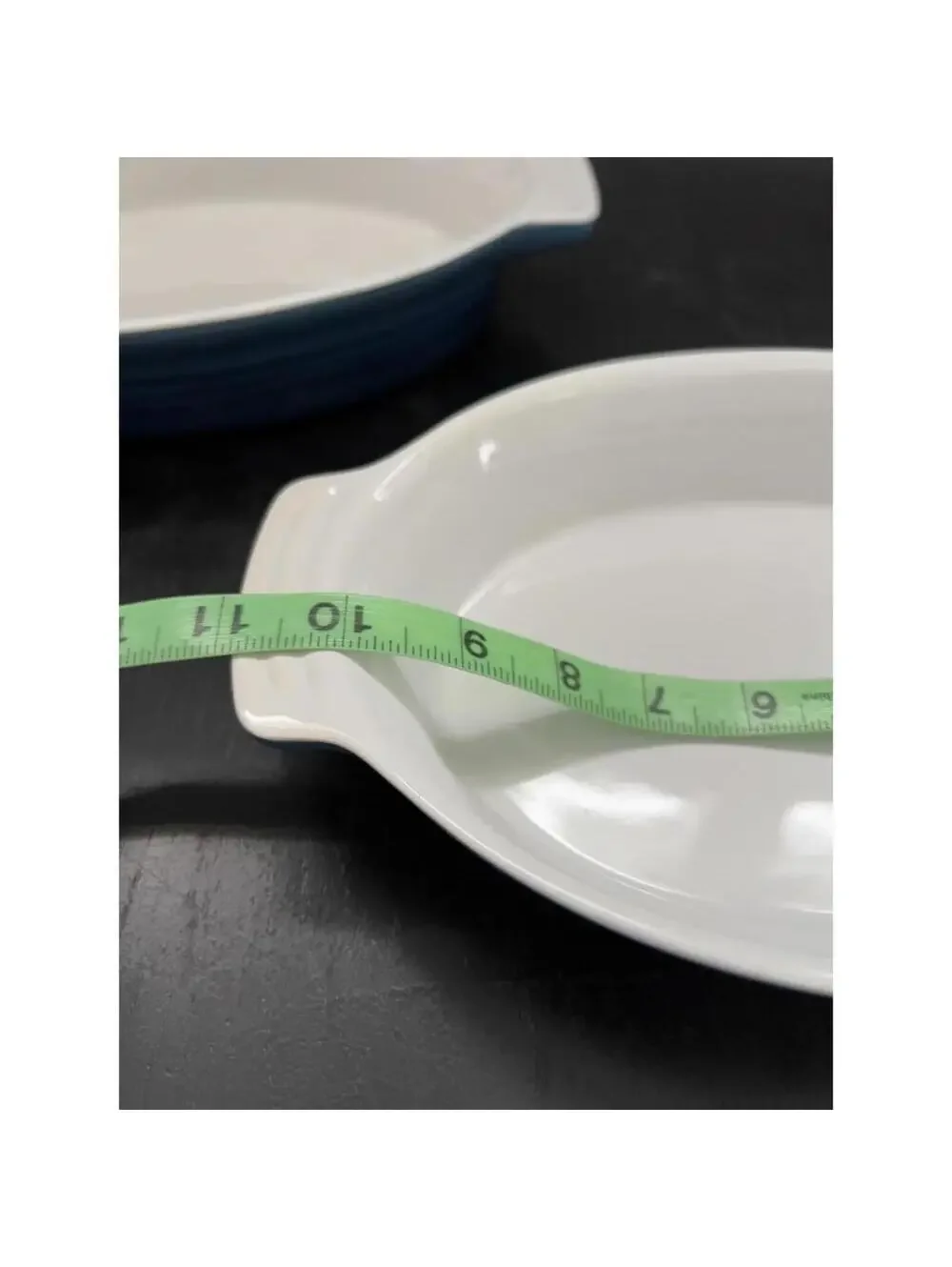 Set of 3 Gradient Blue and White Ceramic 12